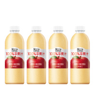 轻上苹果汁1L*4瓶清甜爽口大容量好喝无负担113136