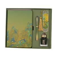 英雄钢笔弹性适中笔尖日常书写触纸顺滑千里江山笔记本款5070