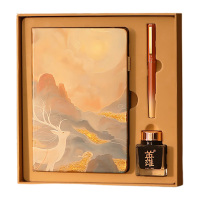 英雄大容量吸墨设计握持舒适配重均衡字迹饱满丝绸之路礼盒