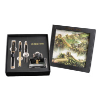 英雄钢笔三件套墨迹鲜亮随时提笔就能写万里长城礼墨水礼盒1053