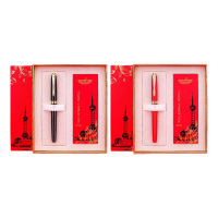 英雄中性笔套装握持舒适吸墨顺畅大容量续航850(颜色随机)