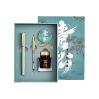 英雄钢笔书写顺滑兼顾耐用便捷实用落笔顺滑青松文创礼盒E506