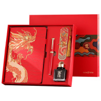 英雄钢笔旋转吸墨器设计笔墨配齐即开即用龙腾四海文创礼盒套装