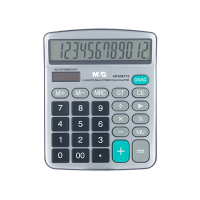 晨光桌面计算器耐磨按键大显示屏属实快捷灰色ADG98115
