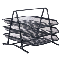 晨光文件盘实用大容量稳固耐用叠加设计三层金属款ADM94754