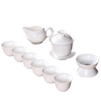 五拾缘茶具礼盒陶瓷温润便携精巧定窑盖碗套组WSY-20C02