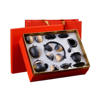 五拾缘茶具礼盒手工制作瓷质温润粗陶大套装WSY-20D06