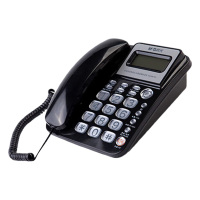 晨光电话机便捷省心标准摇头水晶按键款黑色AEQ96755A