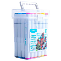 晨光马克笔24色大容量油墨防水耐刮双头水性盒装APMV1430