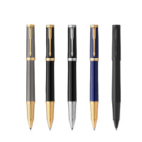 派克宝珠笔书写顺畅不卡墨镀金笔尖简洁平直造型(颜色随机)