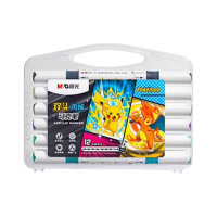 晨光马克笔12色渐变自然通透宝可梦系列软双头款QPMT8054