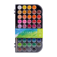 晨光颜料48色叠色混色自然色阶丰富易清洁固体水彩APLN6567