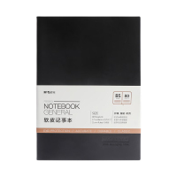 晨光记事本B580张两本装加厚封面软皮普惠型黑色PB5863A