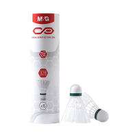 晨光羽毛球6只*2筒锻炼适用耐用抗摔尼龙球白色AST09328