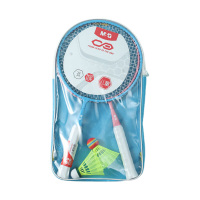 晨光羽毛球拍手感好儿童大圆拍套装2拍2球双色AST09301