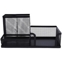 晨光笔筒两个装简洁易清洗耐用小巧组合金属黑色ABT98405