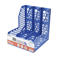 晨光文件框两个装收纳方便简约蜂窝形三联款蓝色ADM95081B