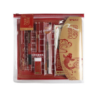 晨光中性笔套装两套装粗细适中顺滑故宫金榜题名款HAGP1454