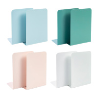 晨光书立两个装底部防滑莫兰迪色系L型ABS917E8(颜色随机)