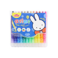 晨光蜡笔24色*2盒色彩过渡自然旋转米菲短款FGMX4309