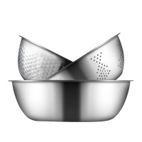 美厨洗菜篮三件套加深加宽叠加收纳功能多样轻松拿取加宽MCM-3