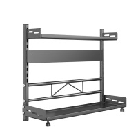 美厨置物架40cm可调节高度双层台面枪灰色MCZW1187