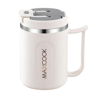 美厨马克杯500ml不锈钢大开口设计防烫高冷灰MCB6759