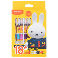 晨光油画棒18色丝滑耐摔米菲系列3D六角款MF9012-1