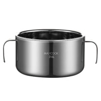 美厨碗650ml316不锈钢双层隔热儿童双耳款MCWA4027