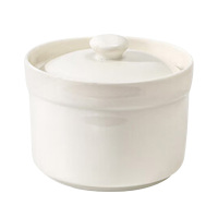 美厨陶瓷碗450ml隔水直身单盖小炖盅小巧精致MCTC3181
