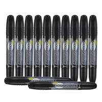 晨光记号笔12支*1盒双杰速干墨水防水不晕染黑色MG2110A