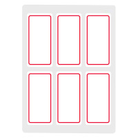 晨光标签6枚*10张*14包小巧不占地自粘性红边YT-05