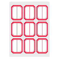 晨光标签9枚*10张*14包可重复使用自粘性红边YT-11