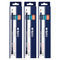 晨光木杆铅笔12支*3盒上色容易红黑抽条三角型AWP30901