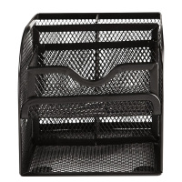 晨光笔筒多功能分类收纳手感舒适实用金属黑色ABT98440