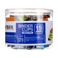 晨光长尾夹19mm*40只拿取方便易携带表情系列ABS92702