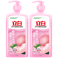 立白洗洁精清新无油腻轻松去重油温和不伤手APG薄荷1kg*2瓶