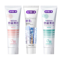 舒客牙膏悠净清新+莓莓冰茶+鲜萃青柠120g*3支(颜色随机)