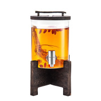 美厨密封罐高硼硅玻璃酿酒密封酒桶带底座5斤装MCX4093