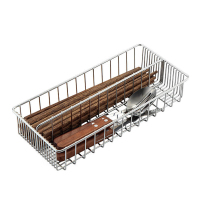 美厨筷子架收纳盒沥水筷子架耐热抗腐304不锈钢MCSN3805