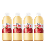 轻上苹果汁1L*4瓶清甜爽口果香浓郁大容量好喝无负担113136