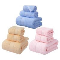 洁丽雅毛浴巾套装浴巾毛巾方巾三件套6733+6732+6731(颜色随机)