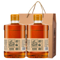 亚麻公社胡麻油礼盒温控工艺物理压榨醇香好油浓郁香味909*2瓶