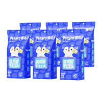 德佑湿厕纸80片*6包舒适企鹅壁挂式2001DYFP077(包装随机)