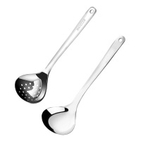 MAXCOOK美厨勺子2件套加厚加长柄不锈钢MCCU427