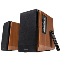 漫步者电脑音箱音质纯粹木质箱体无线遥控木纹色R1700BT+