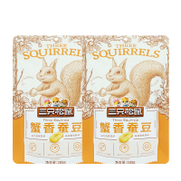 三只松鼠蟹香蚕豆休闲零食炒货解馋小吃蟹黄味205g*2袋