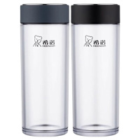 希诺塑料杯400ml磨砂材质轻便耐用XN-8087(颜色随机)