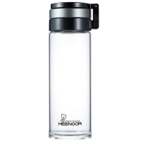 希诺玻璃杯695ml耐用耐高温户外便携黑色XN-6076