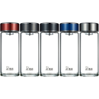 希诺玻璃杯550ml莲花滤网单层XN-7552(颜色随机)